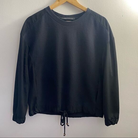 Zara casual crewneck long sleeve pullover sweatshirt - Picture 1 of 9